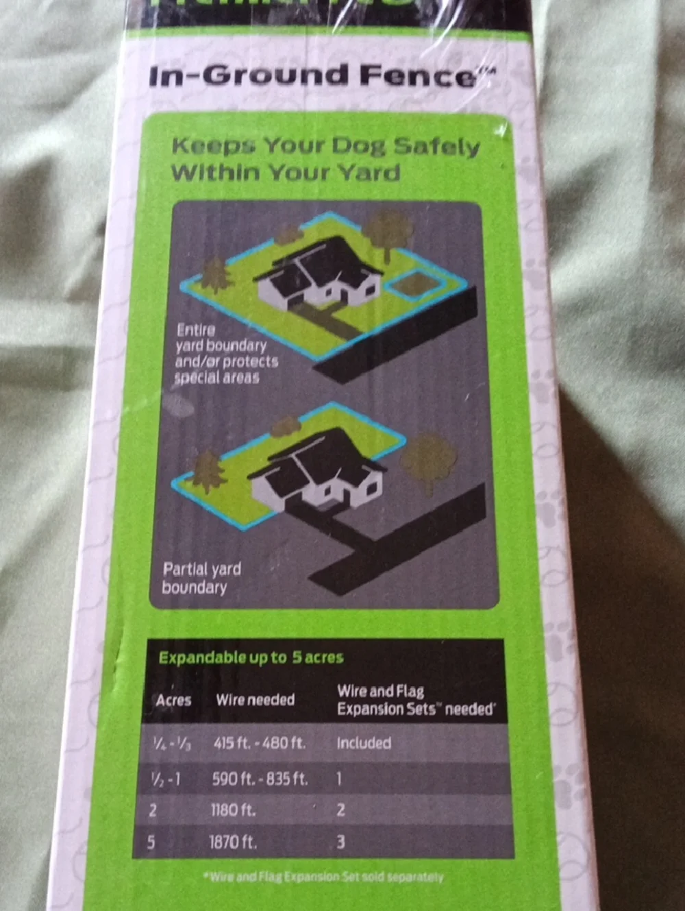 Premier Pet In-Ground Fence Kit — Green, White, Blue Packaging